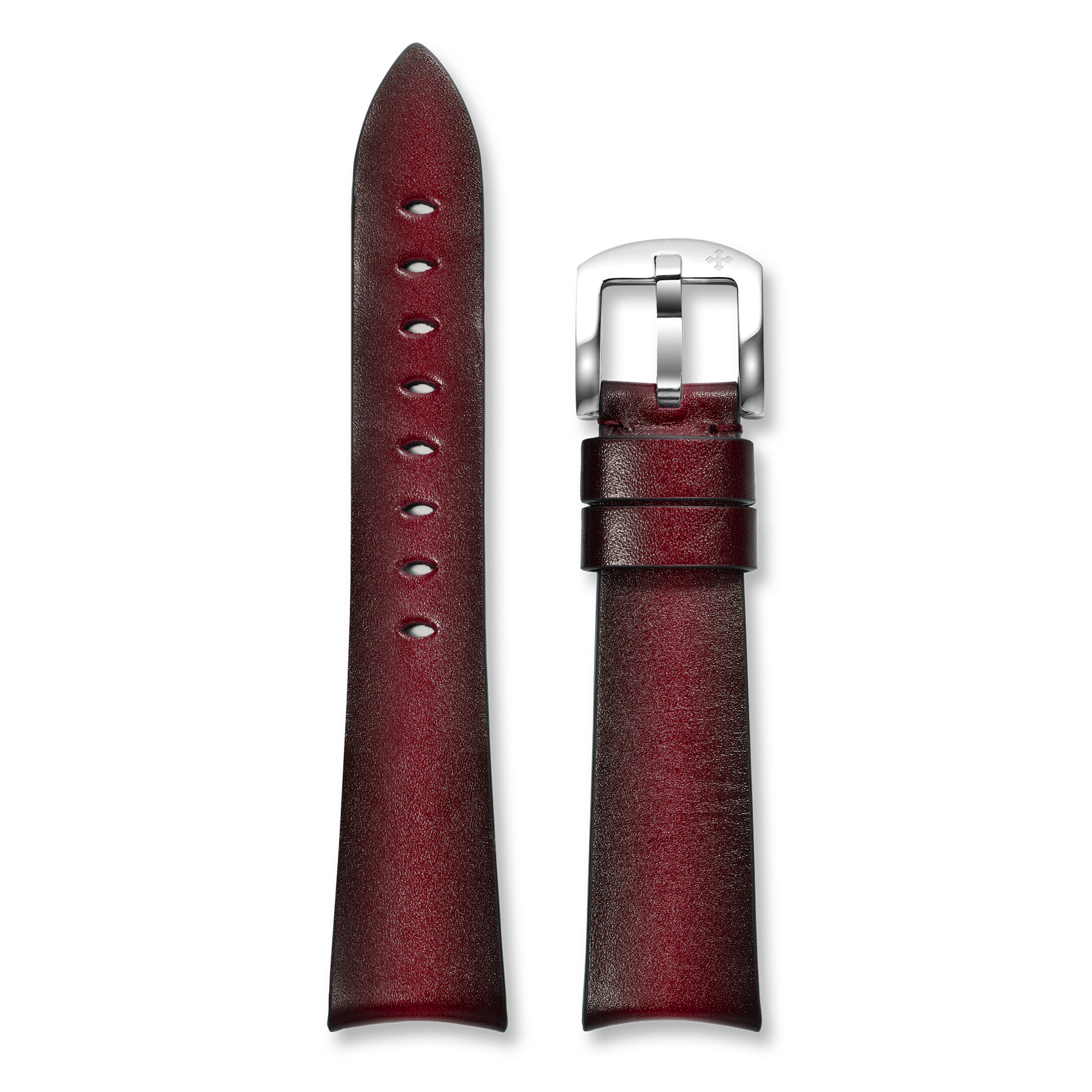Leather Strap 20mm - Fumè Red