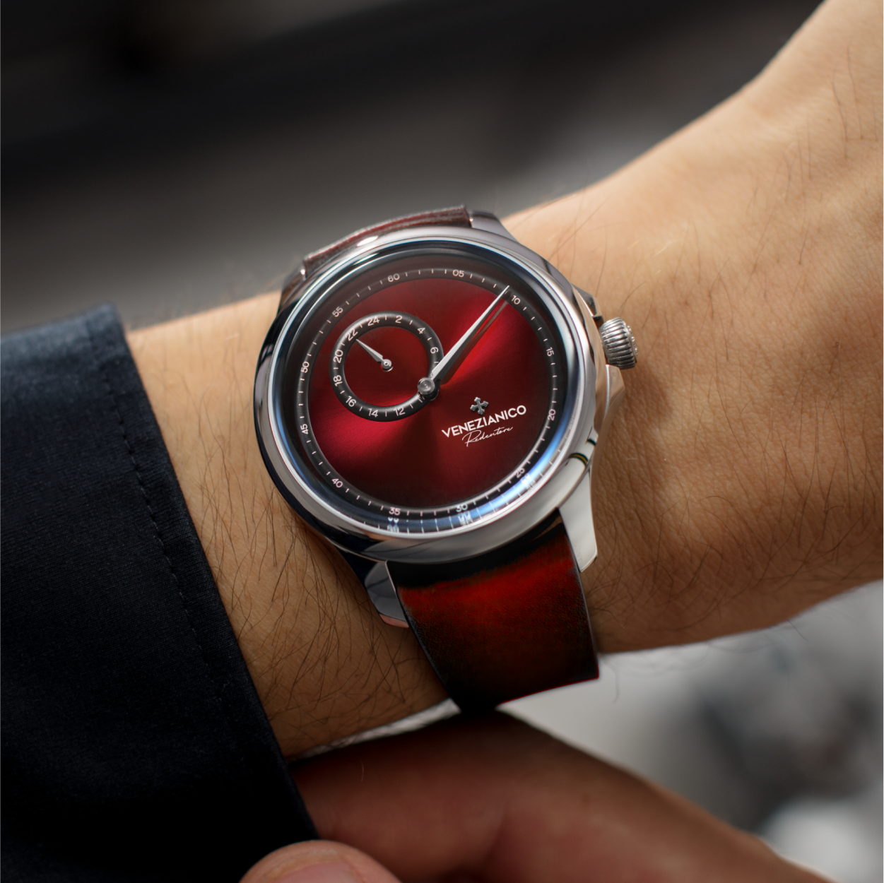 redentore enigma red worn on wrist