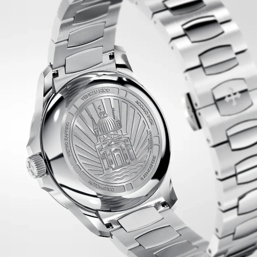 engraved caseback with basilica del redentore