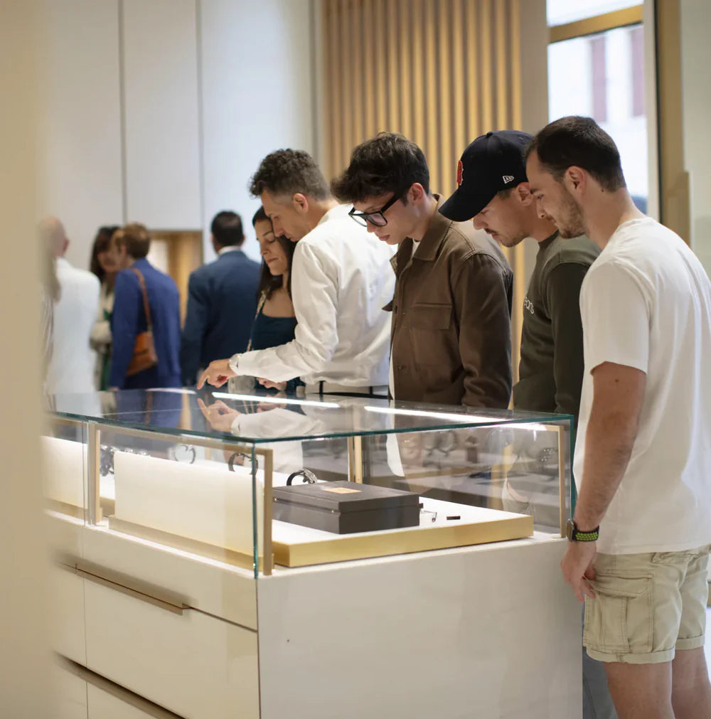 opening day people customers watching at watches