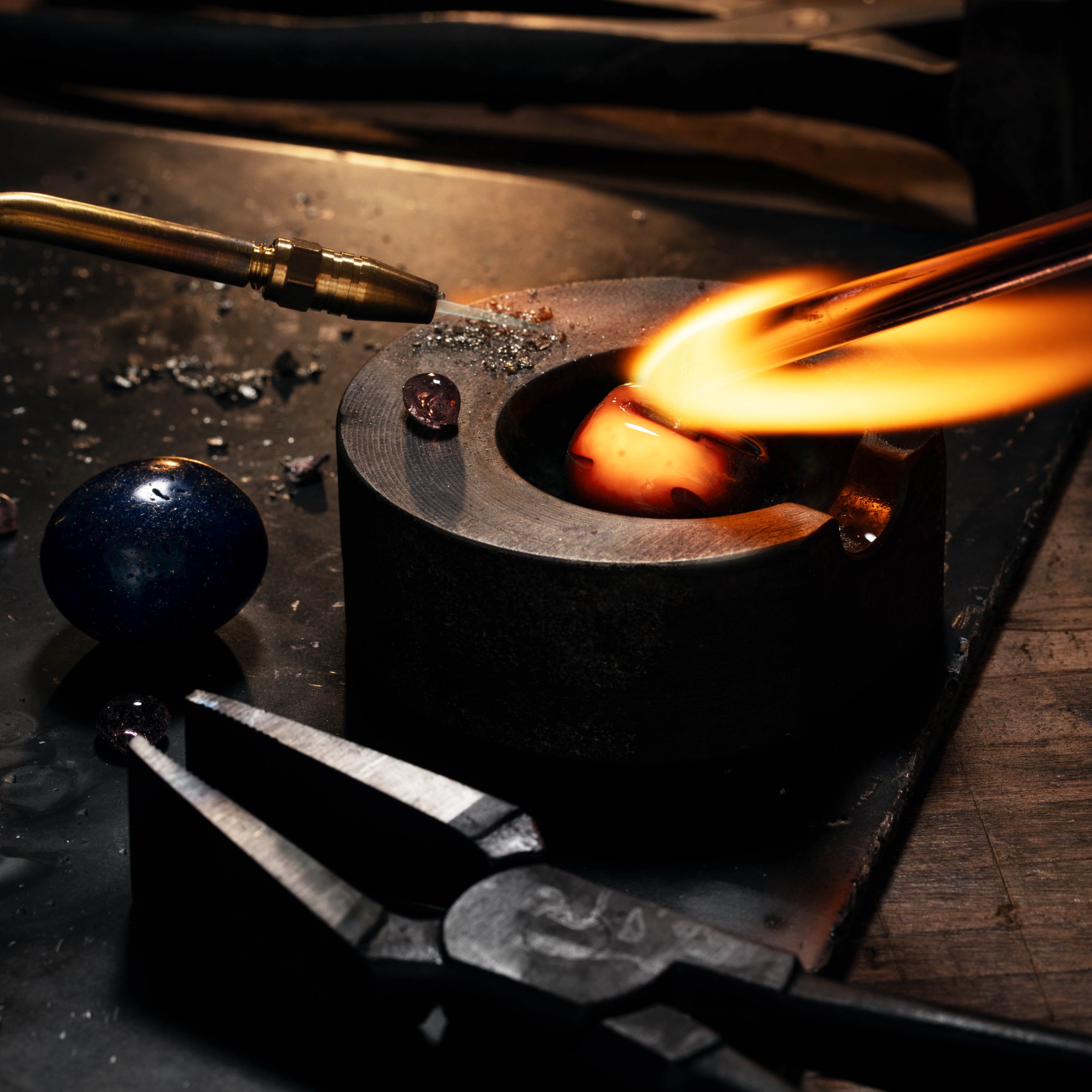 melted avventurina glass