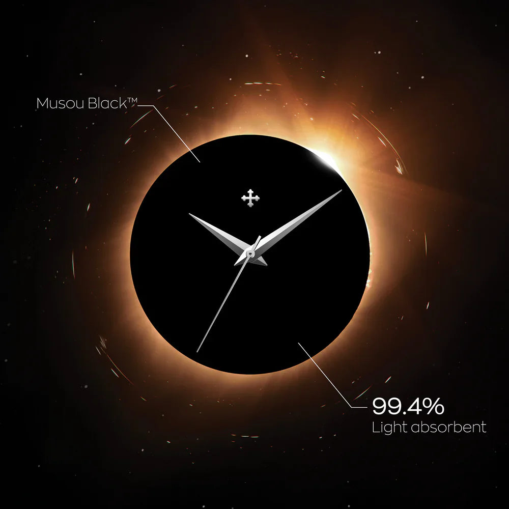 ultrablack dial with musou black paint