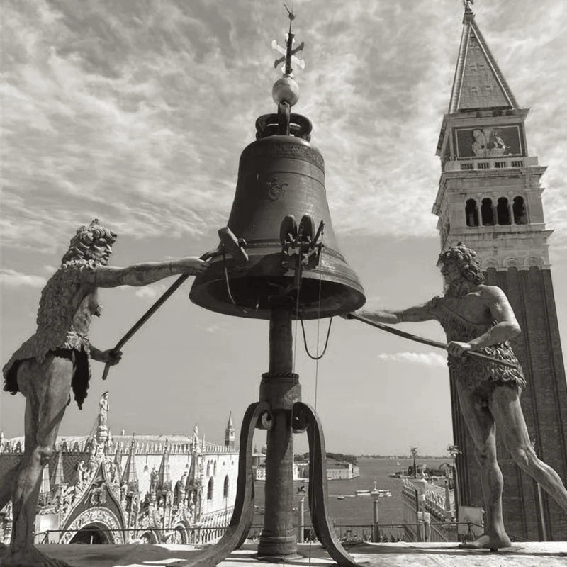 saint mark square bell cross logo venezianico