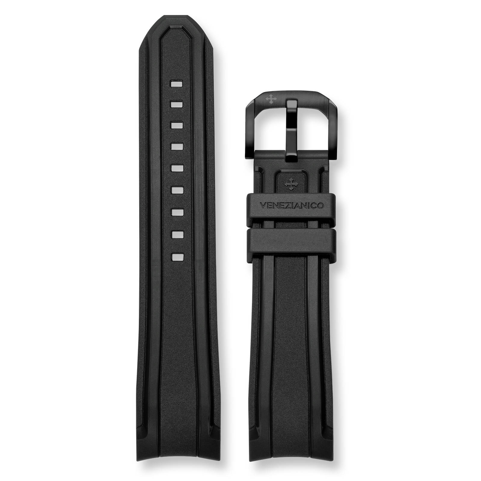 Integrated Rubber Band (22mm) - Black PVD