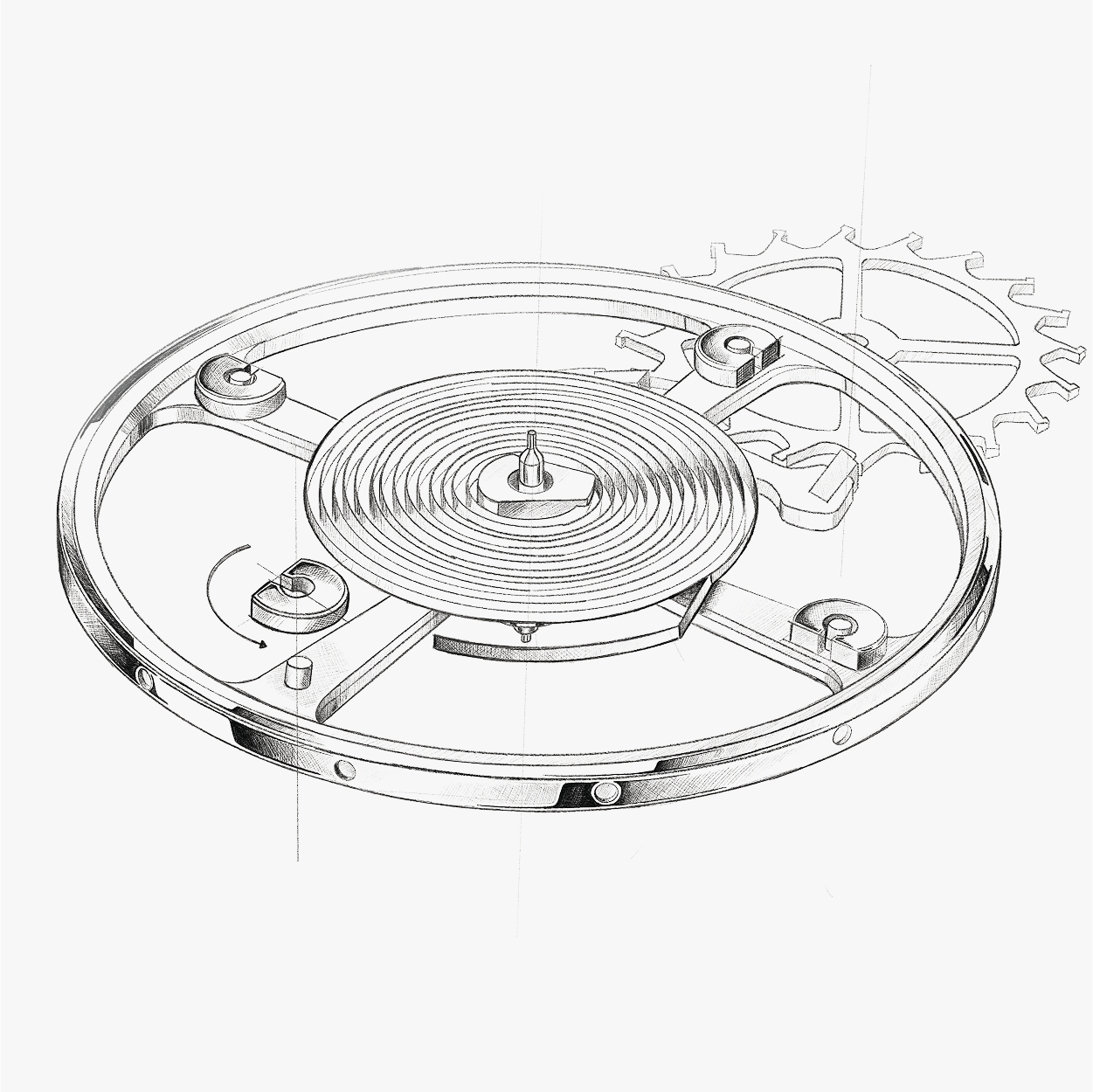 Variable Inertia Balance Wheel Crafted by Atokalpa