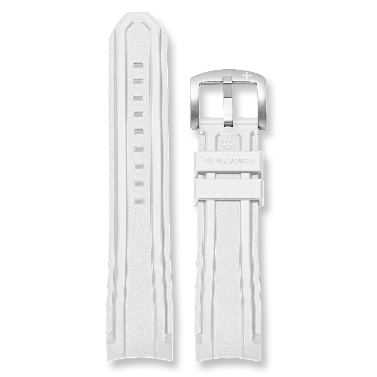 Integrated Rubber Band (22mm) White Venezianico