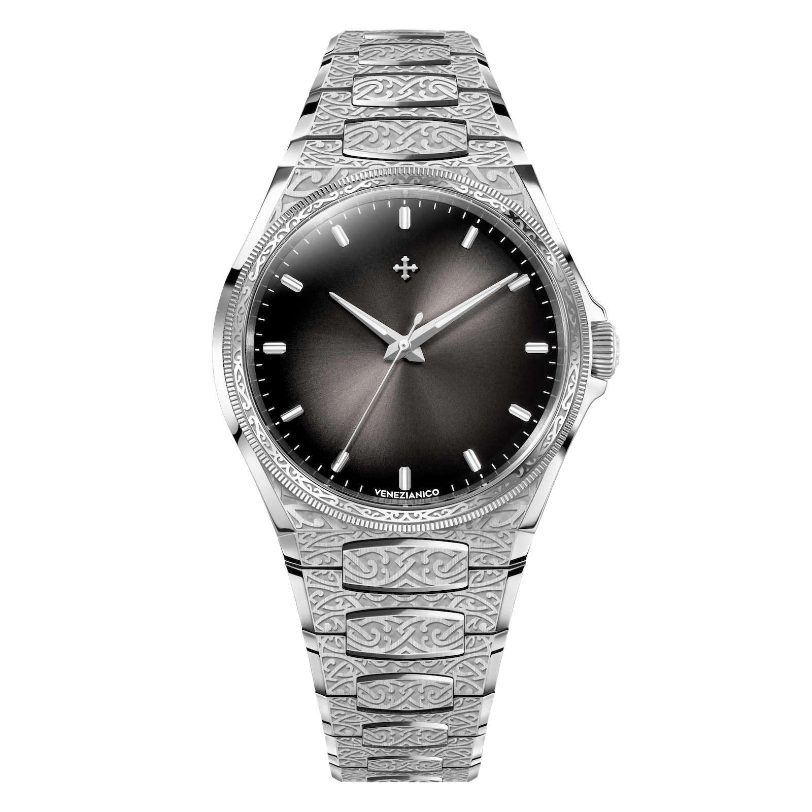 Venezianico Arsenale Bizantino integrated engraved case and bracelet